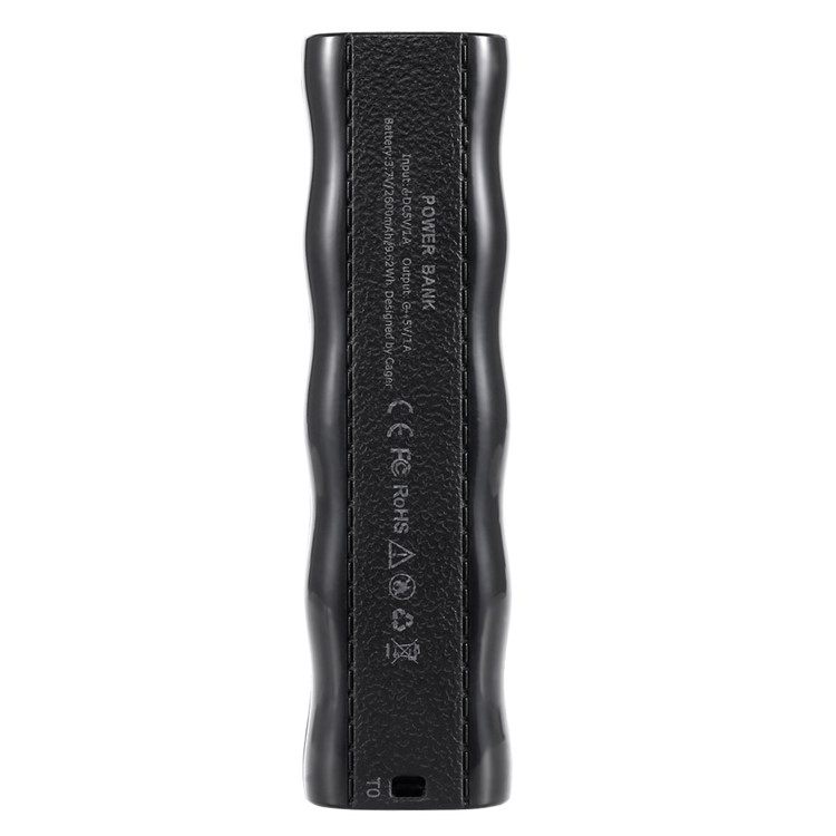 CAGER T10 2600mAh Power Bank Battery Charger for iPhone Samsung HTC Sony etc - Black-3