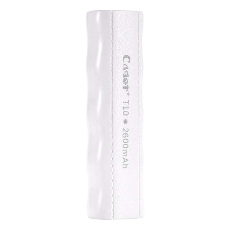 CAGER T10 2600mAh Power Bank Backup Battery for iPhone Samsung HTC Sony etc - White-4