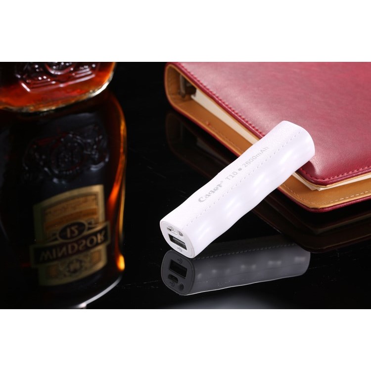 CAGER T10 2600mAh Power Bank Backup Battery for iPhone Samsung HTC Sony etc - White-6