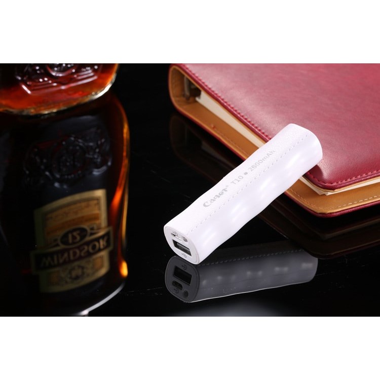 CAGER T10 2600mAh Power Bank Backup Battery for iPhone Samsung HTC Sony etc - White-7