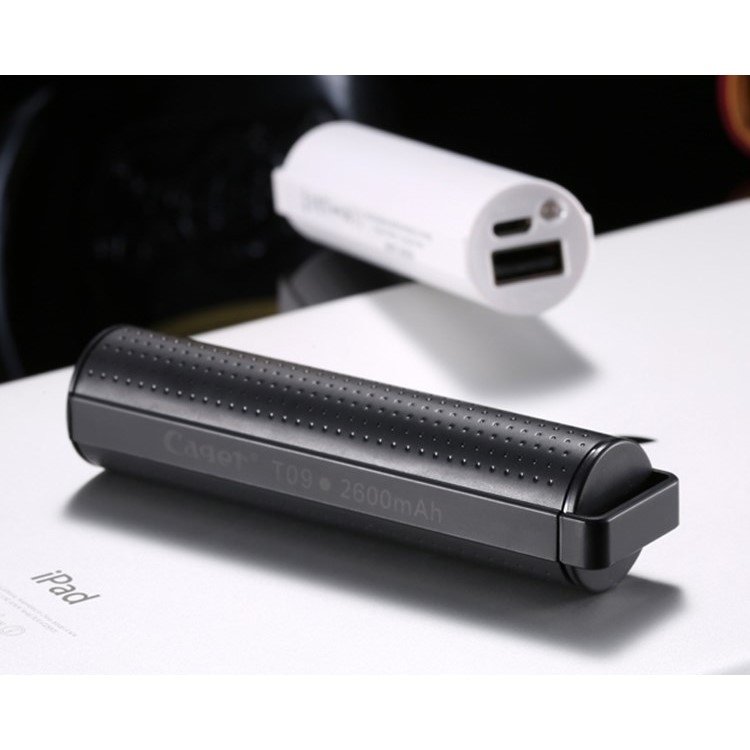 CAGER T09 2600mAh Portable Power Bank External Battery for iPhone Samsung HTC Etc - Black-13