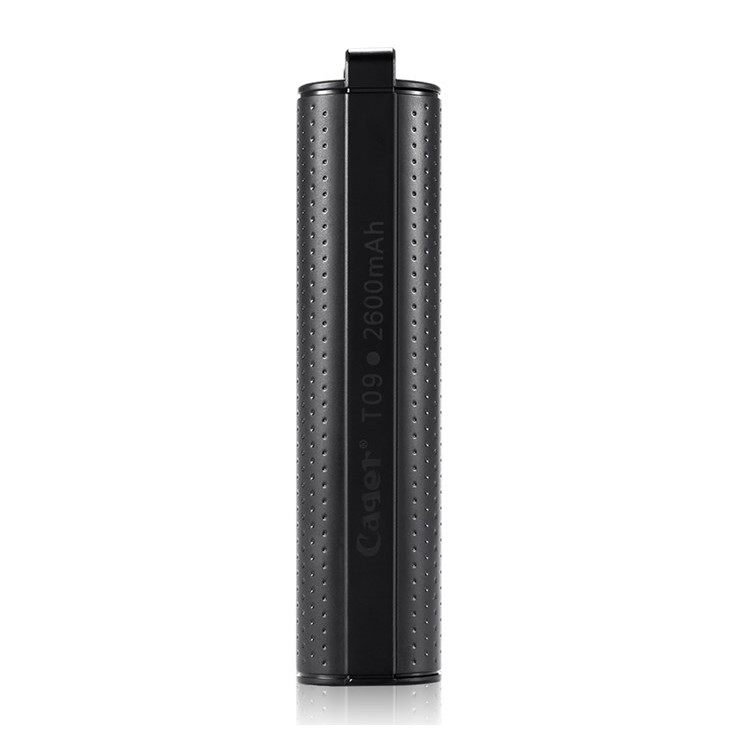 CAGER T09 2600mAh Portable Power Bank External Battery for iPhone Samsung HTC Etc - Black-4