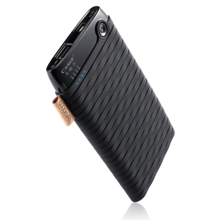 CAGER B089 6000mAh Woven Pattern Power Bank Battery Charger for iPhone Samsung Sony - Black-4