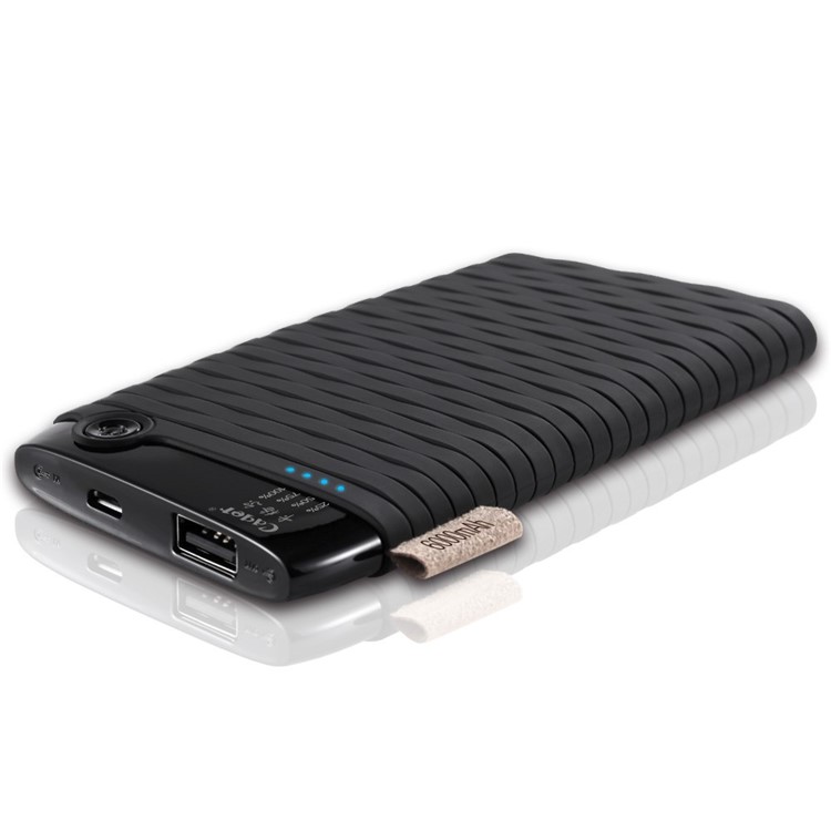 CAGER B089 6000mAh Woven Pattern Power Bank Battery Charger for iPhone Samsung Sony - Black-6
