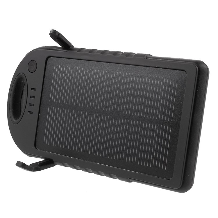 YD-T016 12000mAh Solar Charger External Battery Power Bank for iPhone Samsung LG HTC - Black-6