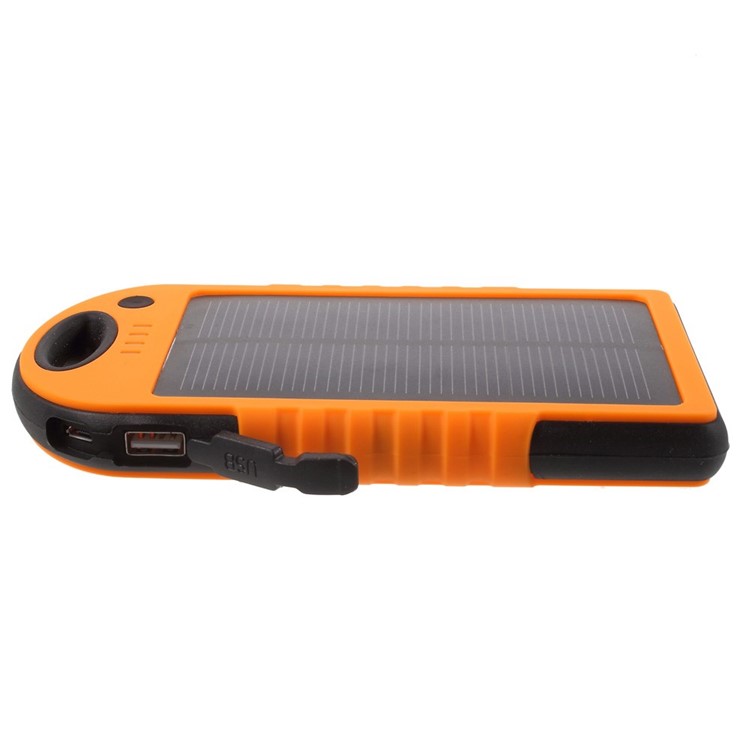 YD-T016 12000mAh Solar Charger External Battery Power Bank for iPhone Samsung LG HTC - Orange-6