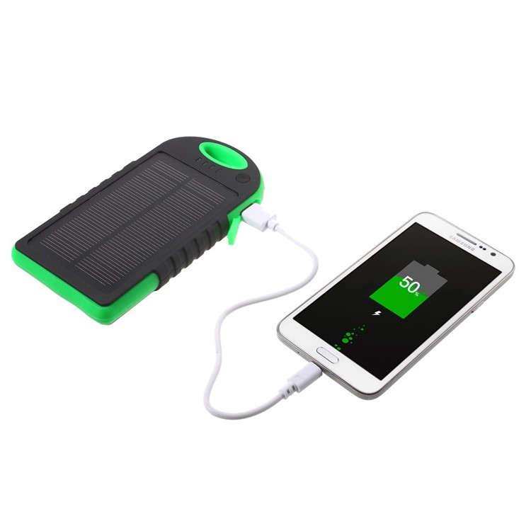 YD-T016 12000mAh Solar Ladegerät Externe Batterie Power Bank für iPhone Samsung LG HTC-Schwarz / Grün-4
