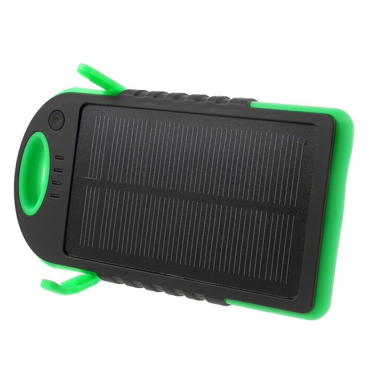 YD-T016 12000mAh Solar Ladegerät Externe Batterie Power Bank für iPhone Samsung LG HTC-Schwarz / Grün-5