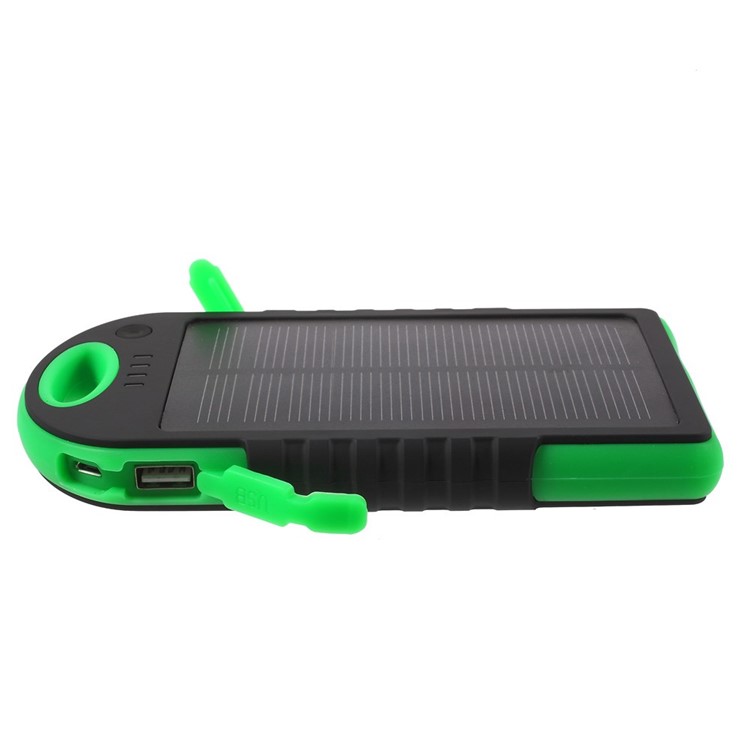 YD-T016 12000mAh Solar Ladegerät Externe Batterie Power Bank für iPhone Samsung LG HTC-Schwarz / Grün-6