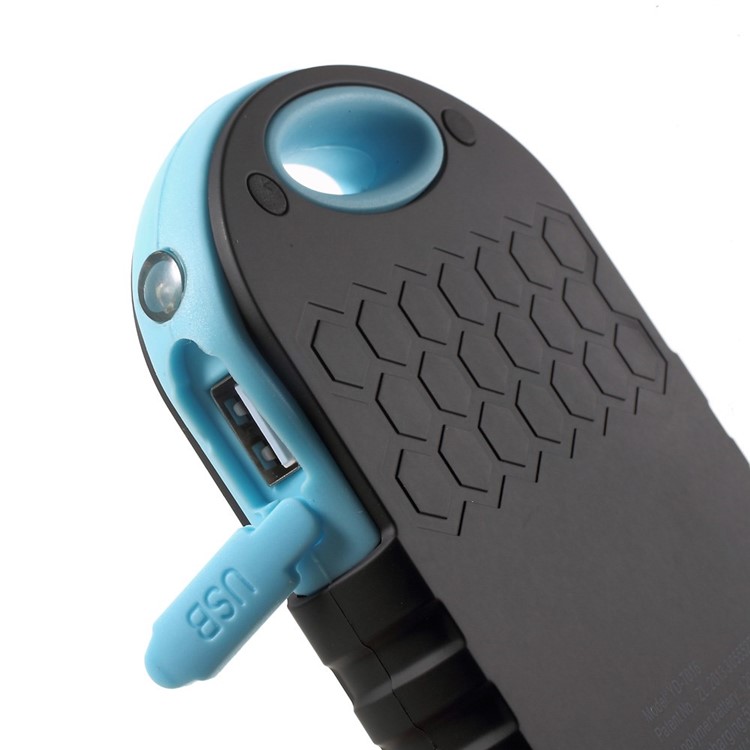 YD-T016 12000mAh Solar Charger External Battery Power Bank for iPhone Samsung LG HTC - Blue-9