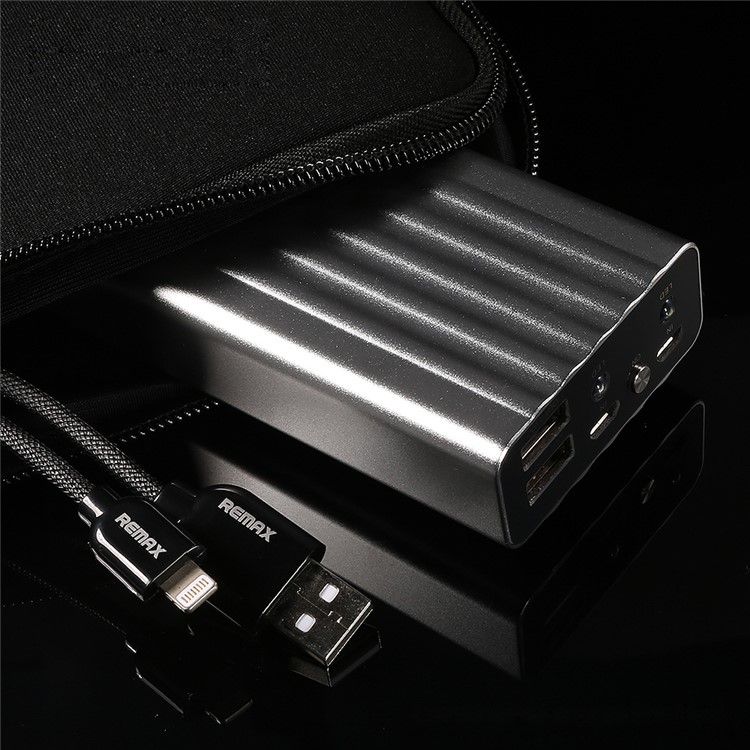 REMAX Vanguard 20000mAh Dual USB Portable Power Bank for iPhone iPad Samsung HTC Sony Android Smartphone Tablets - Black-3
