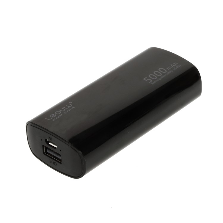 LEYOU LE-230 5000mAh Power Bank for iPhone Samsung LG HTC - Black-3