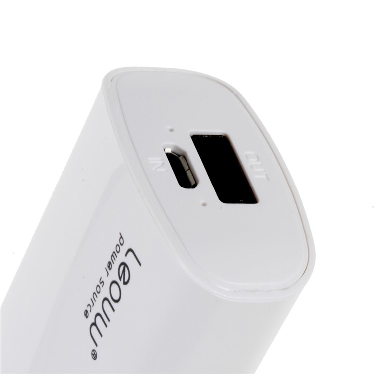 LEYOU LE-230 5000mAh External Power Bank for iPhone Samsung LG HTC - White-5
