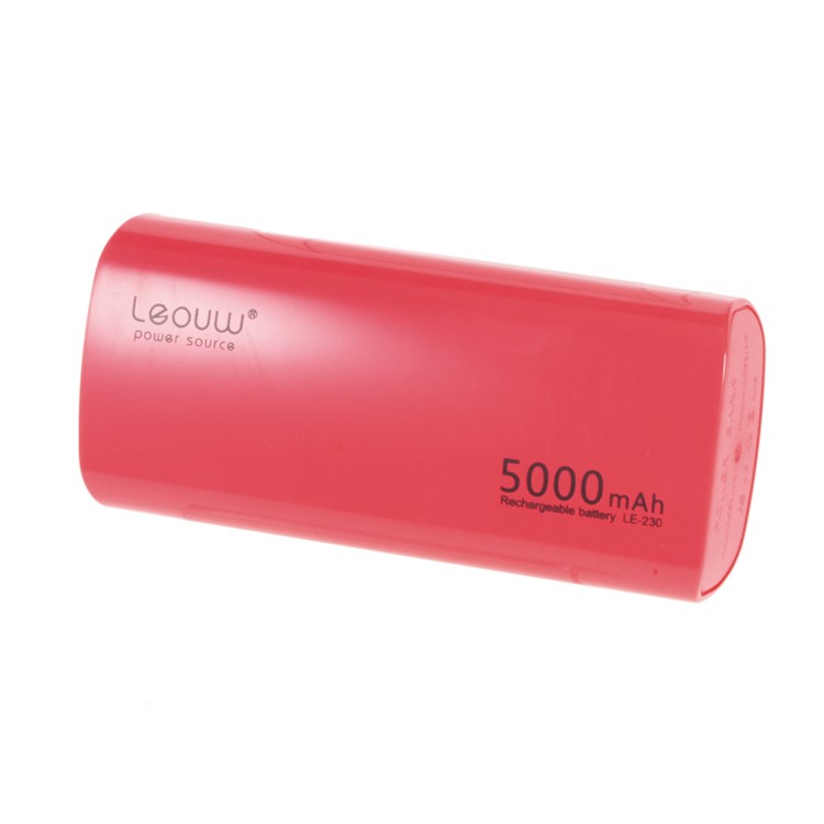 LEYOU LE-230 5000mAh Battery Charger Power Bank for iPhone Samsung LG HTC - Red-2