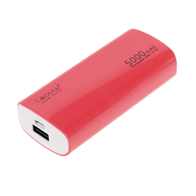 LEYOU LE-230 5000mAh Battery Charger Power Bank for iPhone Samsung LG HTC - Red-3