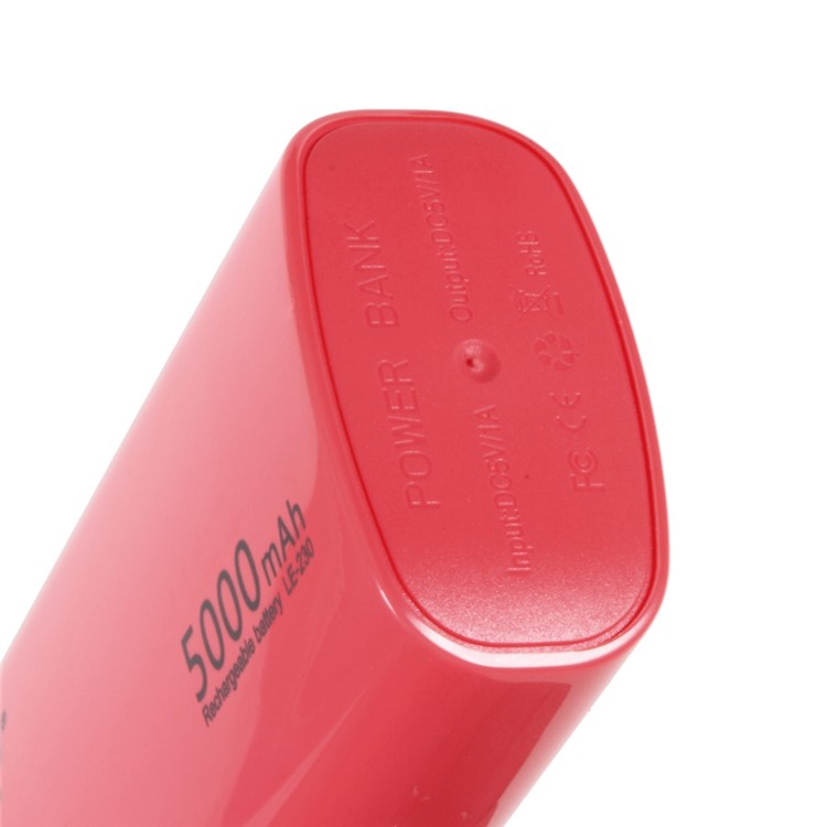 LEYOU LE-230 5000mAh Battery Charger Power Bank for iPhone Samsung LG HTC - Red-6