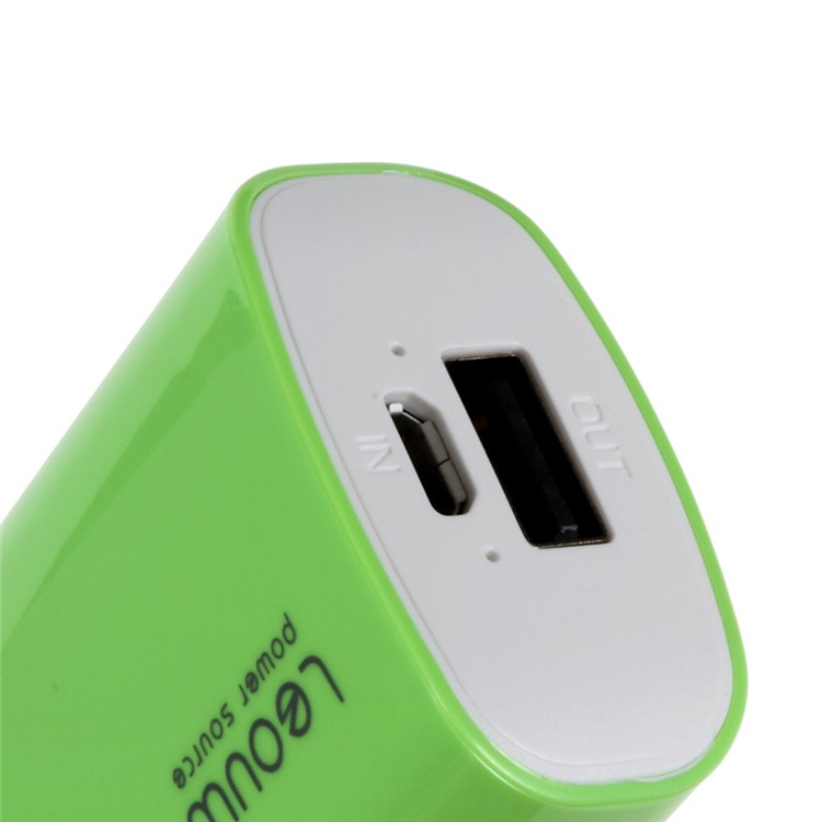 LEYOU LE-230 5000mAh External Power Bank for iPhone Samsung LG HTC - Green-5