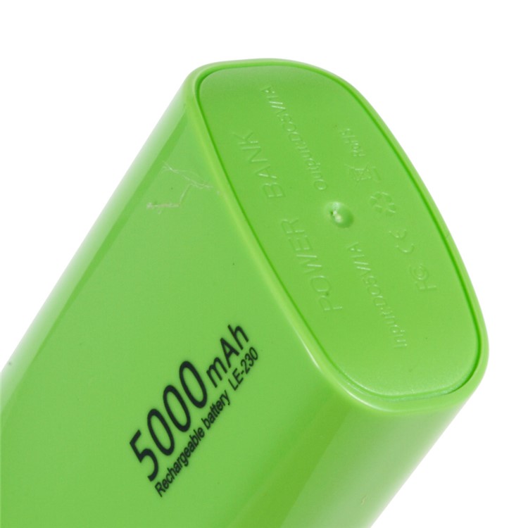 LEYOU LE-230 5000mAh External Power Bank for iPhone Samsung LG HTC - Green-6