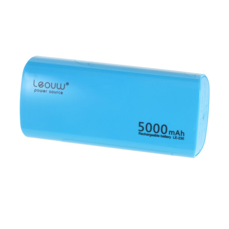 LEYOU LE-230 5000mAh External Power Bank for iPhone Samsung LG HTC - Blue-2