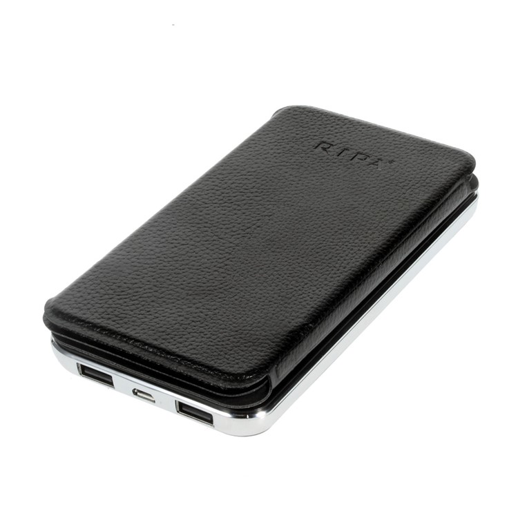 RIPA R5-MAX 6W 10000mAh Dual USB 4 Pieces Solar Panels Battery Charger Power Bank with Front Flip Cover-2