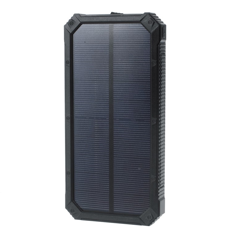 30000mAh Dimmable LED Solar Panel Power Bank Battery Charger for iPhone Samsung HTC Pokemon Game - Black-2