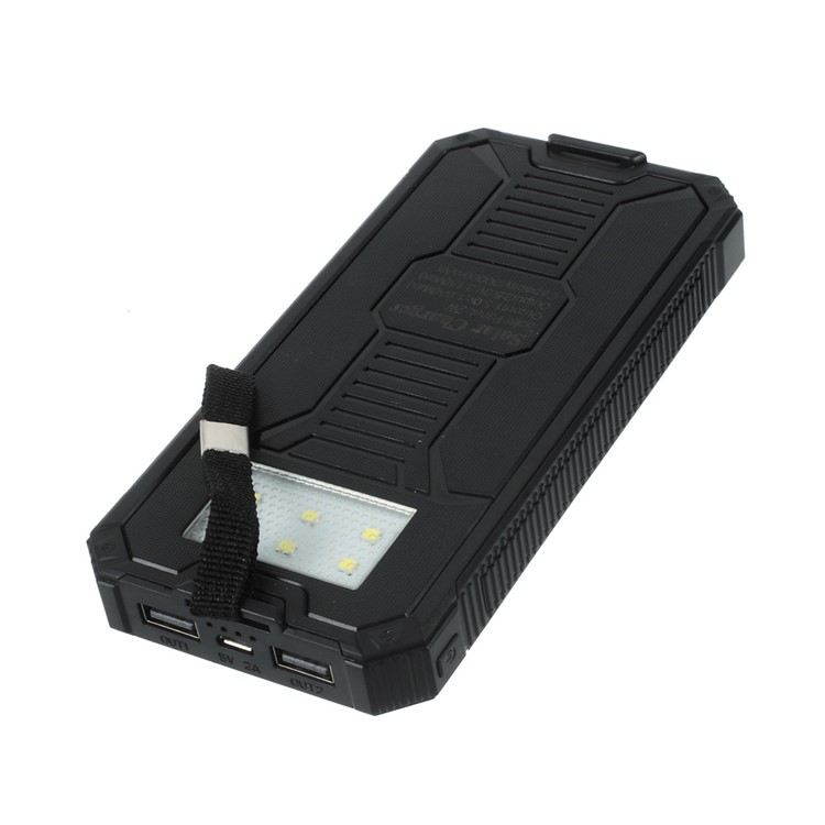 30000mAh Dimmable LED Solar Panel Power Bank Battery Charger for iPhone Samsung HTC Pokemon Game - Black-4