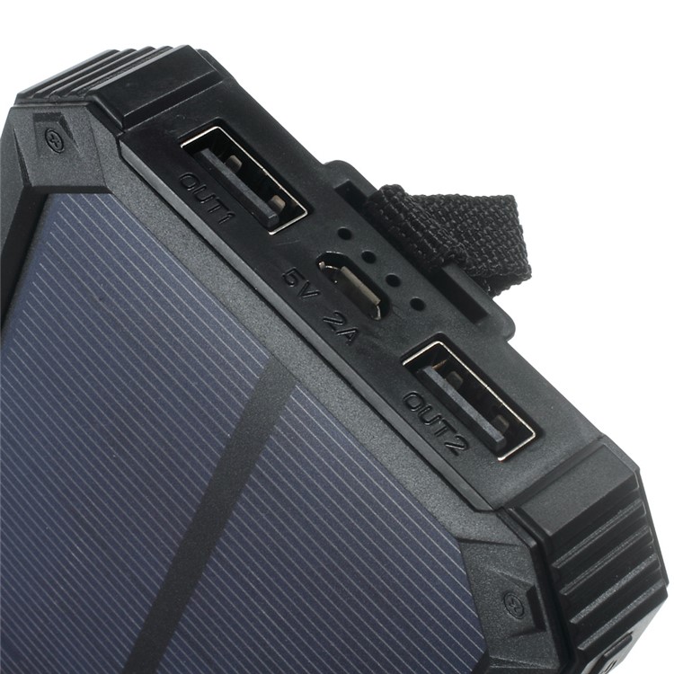 30000mAh Dimmable LED Solar Panel Power Bank Battery Charger for iPhone Samsung HTC Pokemon Game - Black-7