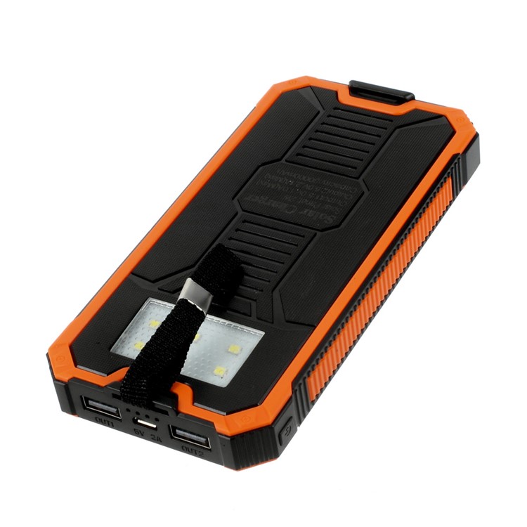 30000mAh Dimmable LED Solar Panel Power Bank Battery Charger for iPhone iPad HTC Pokemon Game - Orange-4