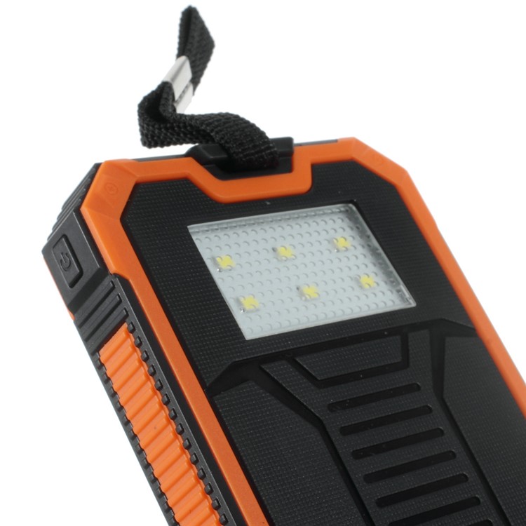 30000mAh Dimmable LED Solar Panel Power Bank Battery Charger for iPhone iPad HTC Pokemon Game - Orange-8
