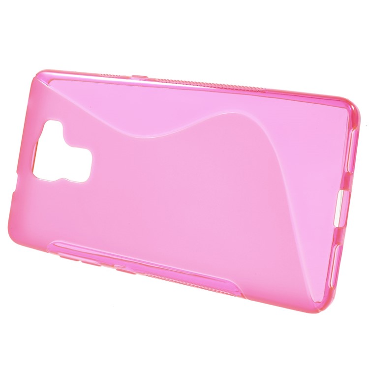 S Shape Anti-slip TPU Gel Shell for Huawei Honor 7 - Rose-2