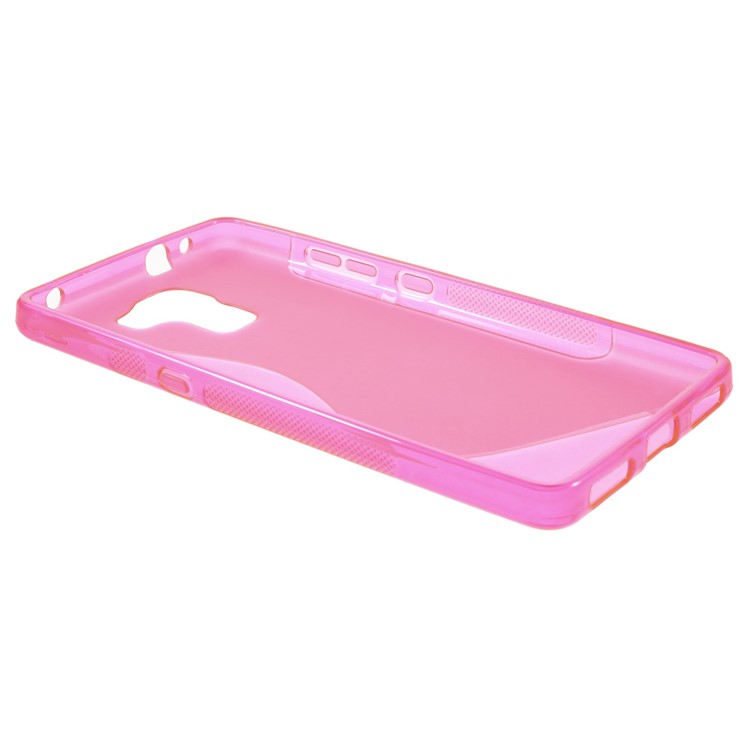S Shape Anti-slip TPU Gel Shell for Huawei Honor 7 - Rose-3