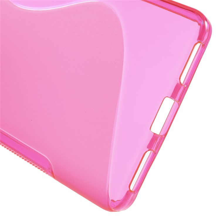 S Shape Anti-slip TPU Gel Shell for Huawei Honor 7 - Rose-4