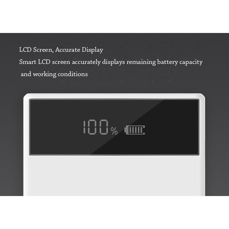 PISEN LCD Power Station 10000mAh Dual USB Mobile Charger for iPhone iPad Samsung HTC-7