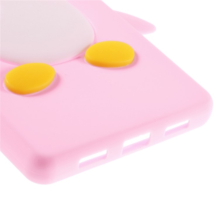 3D Penguin Silicone Phone Shell for Huawei Ascend P8 Lite - Pink-5