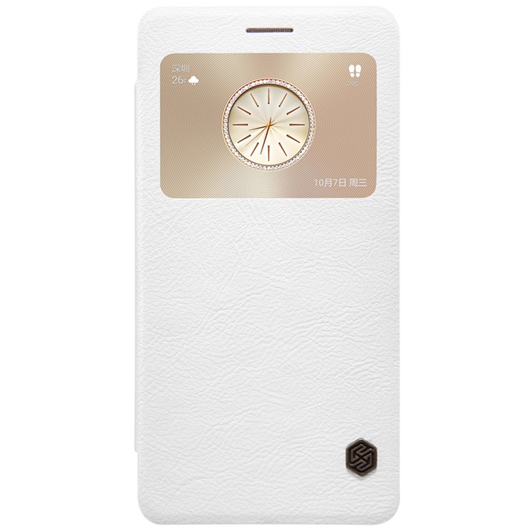 NILLKIN Qin Series Window View Leather Smart Case for Huawei Mate S - White-1