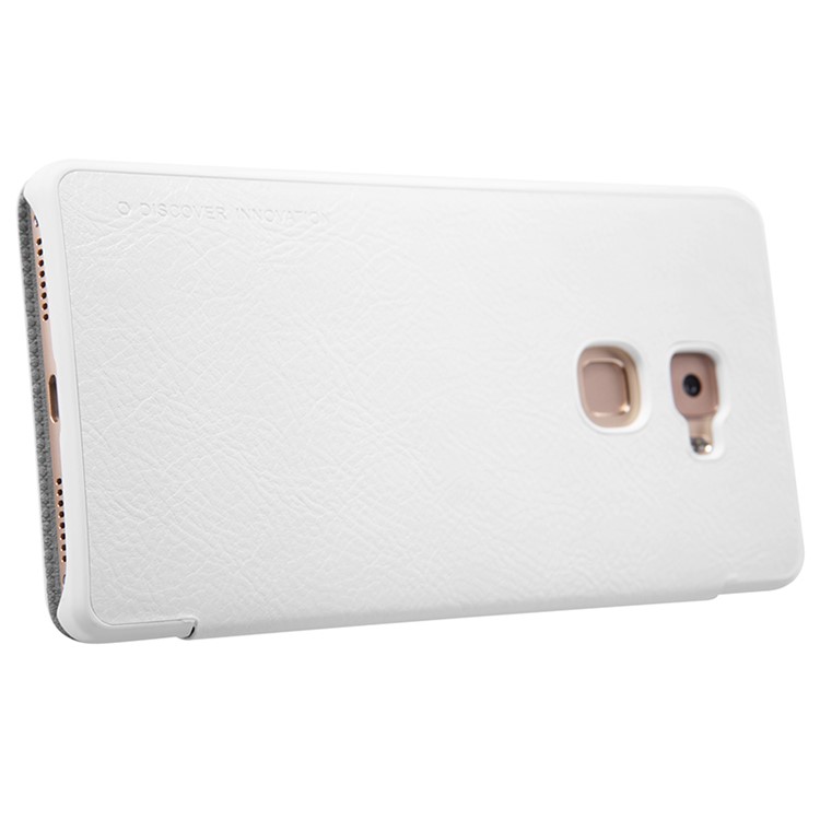 NILLKIN Qin Series Window View Leather Smart Case for Huawei Mate S - White-5