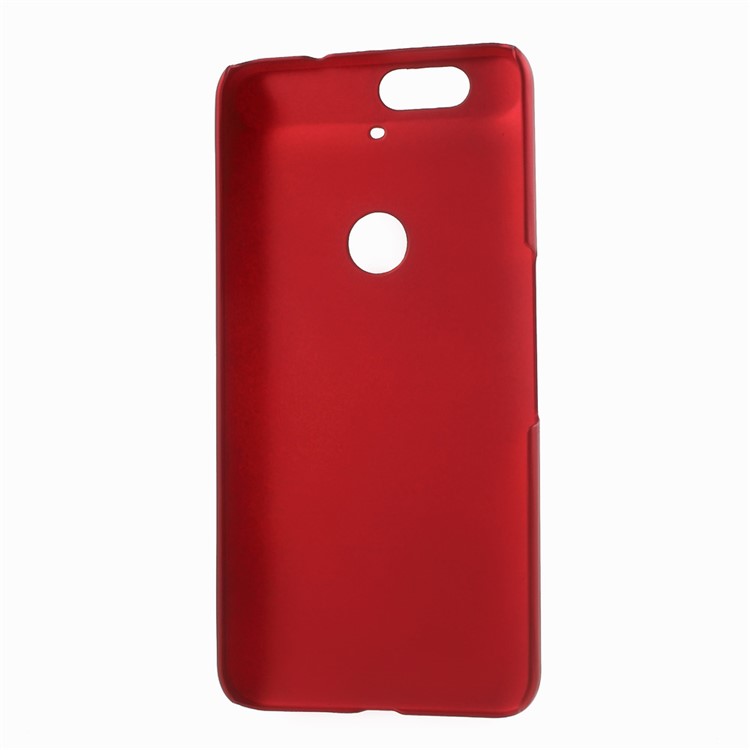 Rubberized Plastic Hard Phone Cover for Huawei Nexus 6P - Red-2