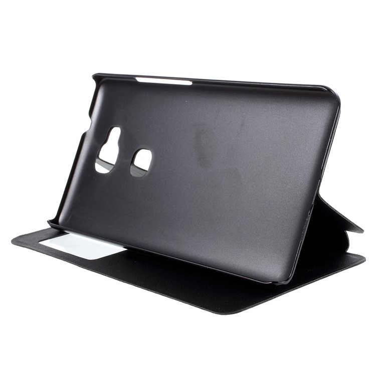 Window View Leather Stand Case for Huawei Honor Play 5X / Honor 5X - Black-4
