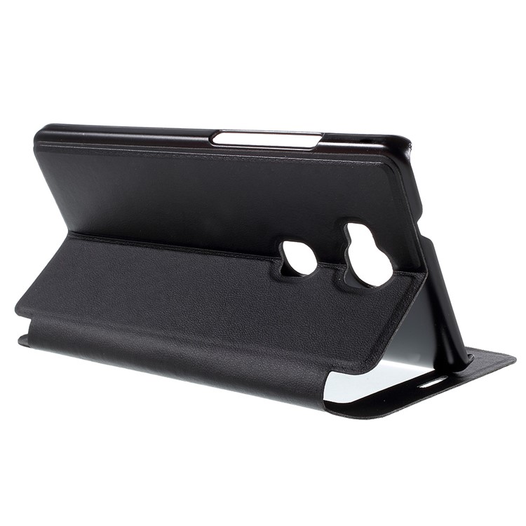 Window View Leather Stand Case for Huawei Honor Play 5X / Honor 5X - Black-5