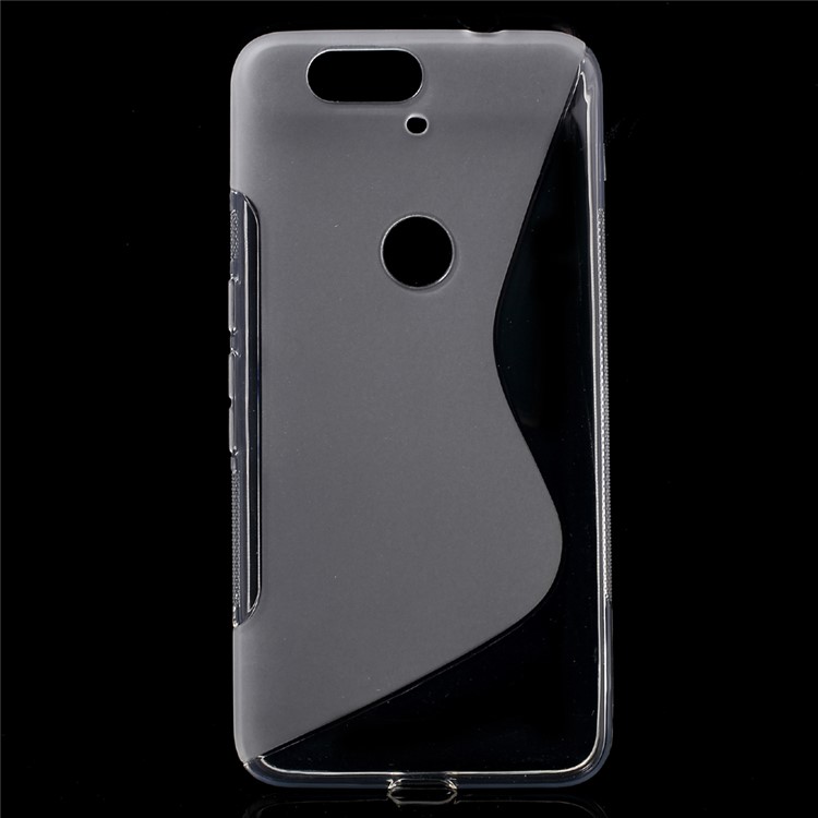 S Shape Anti-slip TPU Shell for Huawei Nexus 6P - Transparent-1