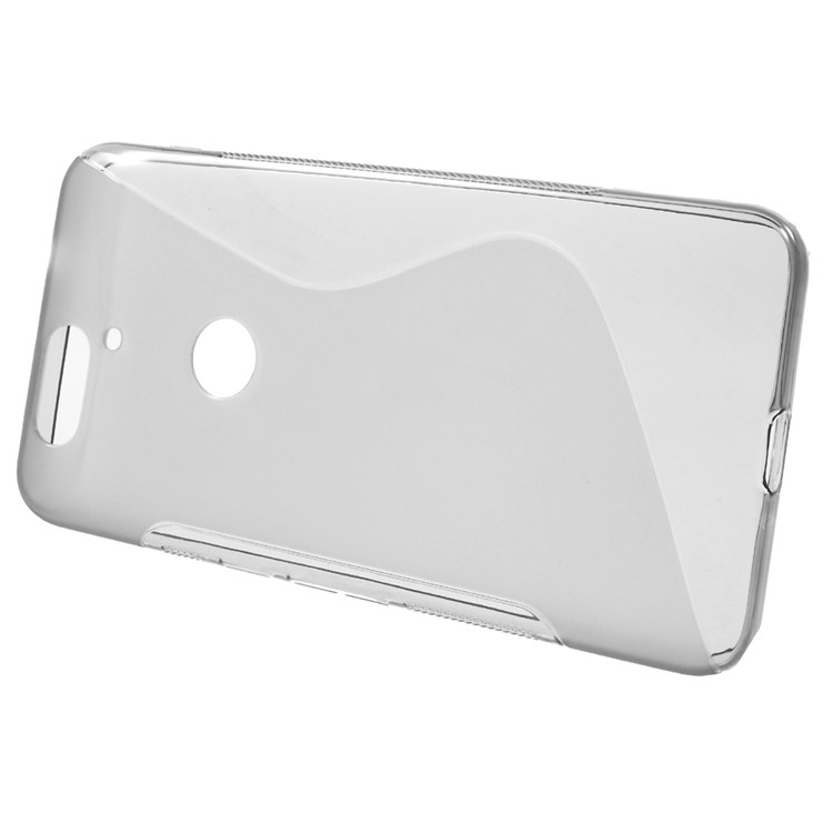 S Shape Anti-slip TPU Gel Case for Huawei Nexus 6P - Grey-2