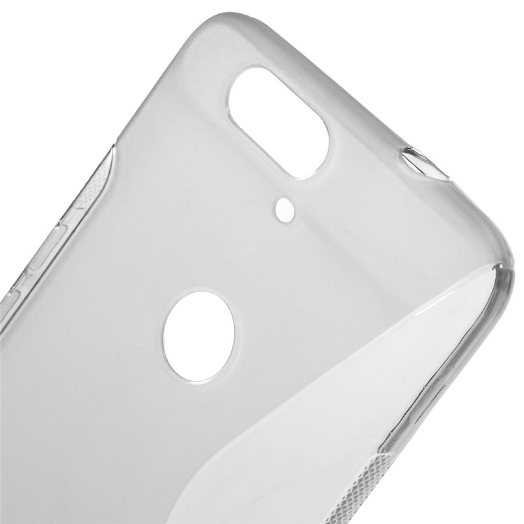 S Shape Anti-slip TPU Gel Case for Huawei Nexus 6P - Grey-4
