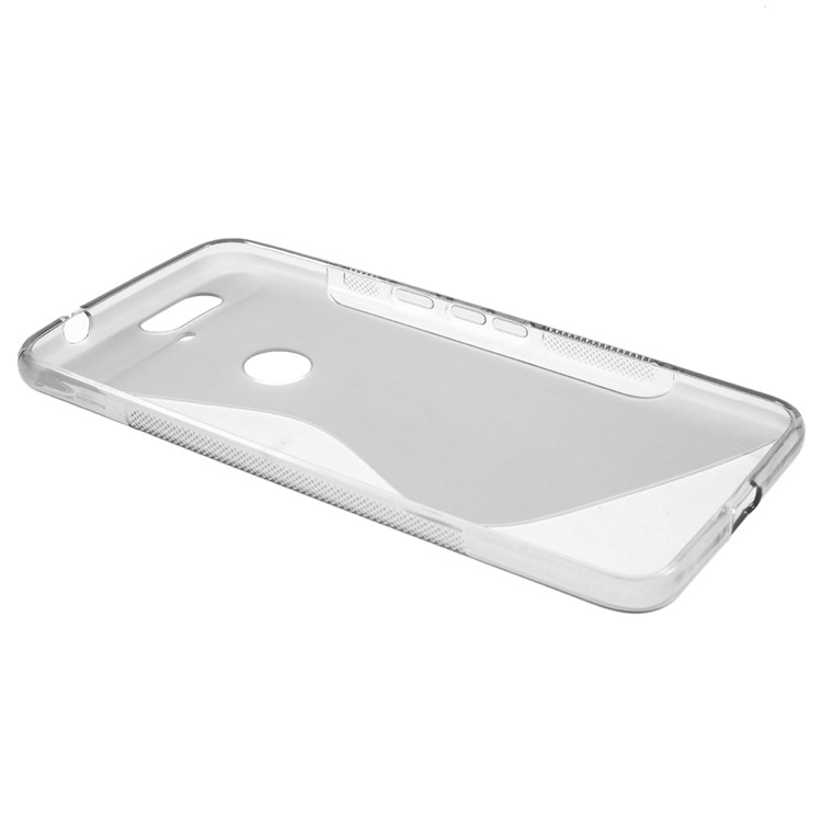 S Shape Anti-slip TPU Gel Case for Huawei Nexus 6P - Grey-6