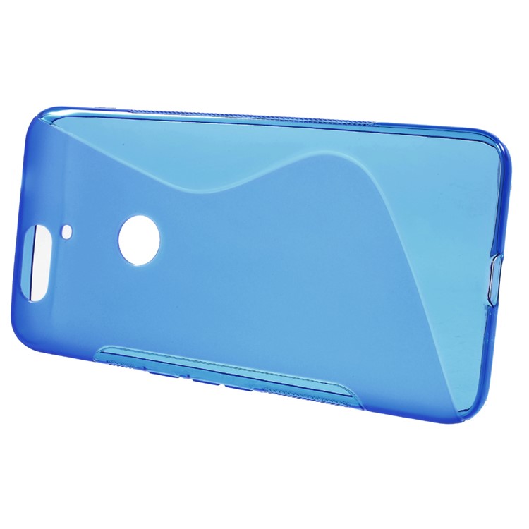 S Shape Anti-slip TPU Phone Case for Huawei Nexus 6P - Blue-2