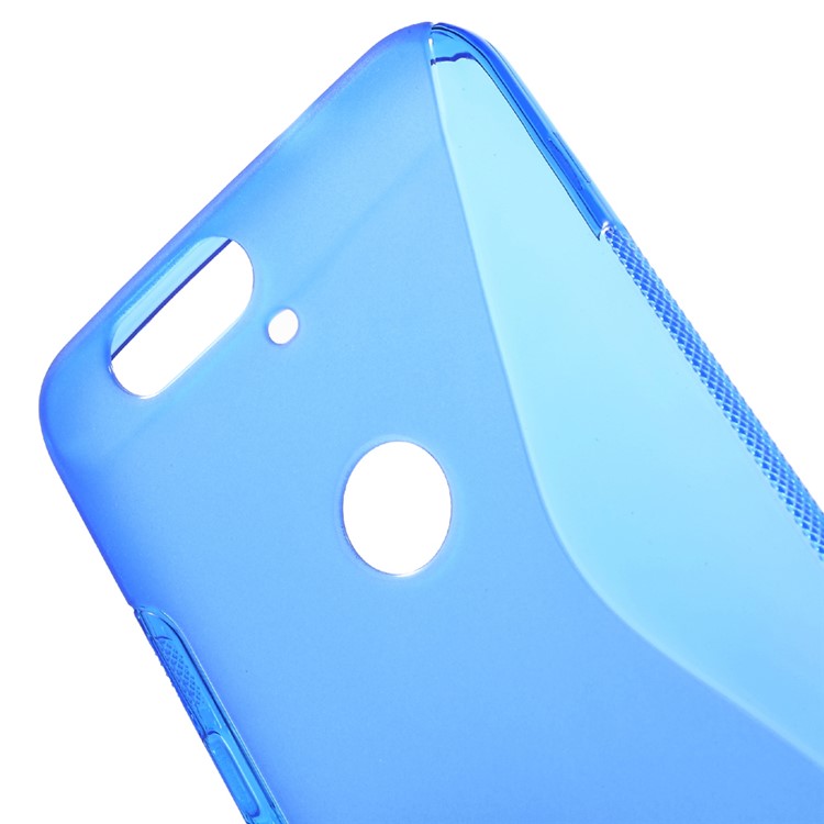S Shape Anti-slip TPU Phone Case for Huawei Nexus 6P - Blue-4