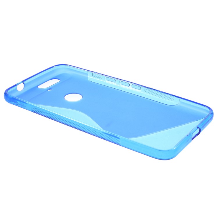 S Shape Anti-slip TPU Phone Case for Huawei Nexus 6P - Blue-5