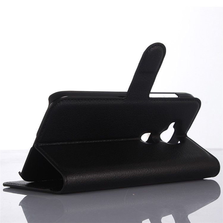 Lychee Skin Leather Wallet Case for Huawei G8 / D199 Maimang 4 - Black-5