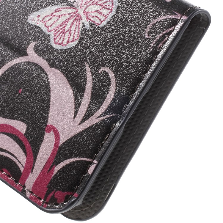 Wallet Leather Stand Case Cover for Huawei Y6 Pro / Enjoy 5 - Butterfly Flowers-8