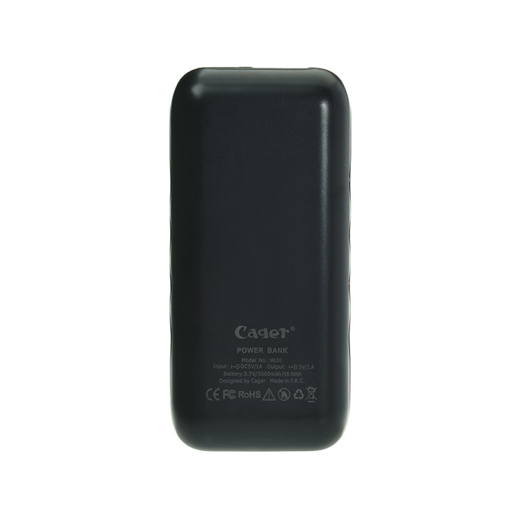 CAGER WL50 5000mAh Mobile Power Bank for iPhone Samsung LG - Black-2