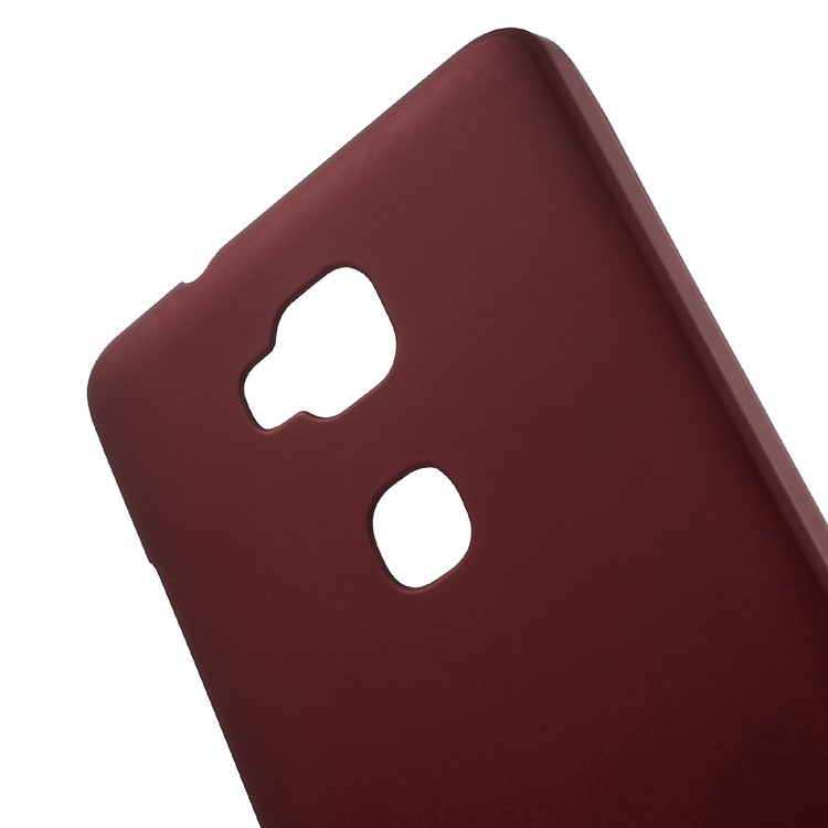 Soft Feel Rubberized Hard Shell Case for Huawei Honor Play 5X / Honor 5X - Red-4